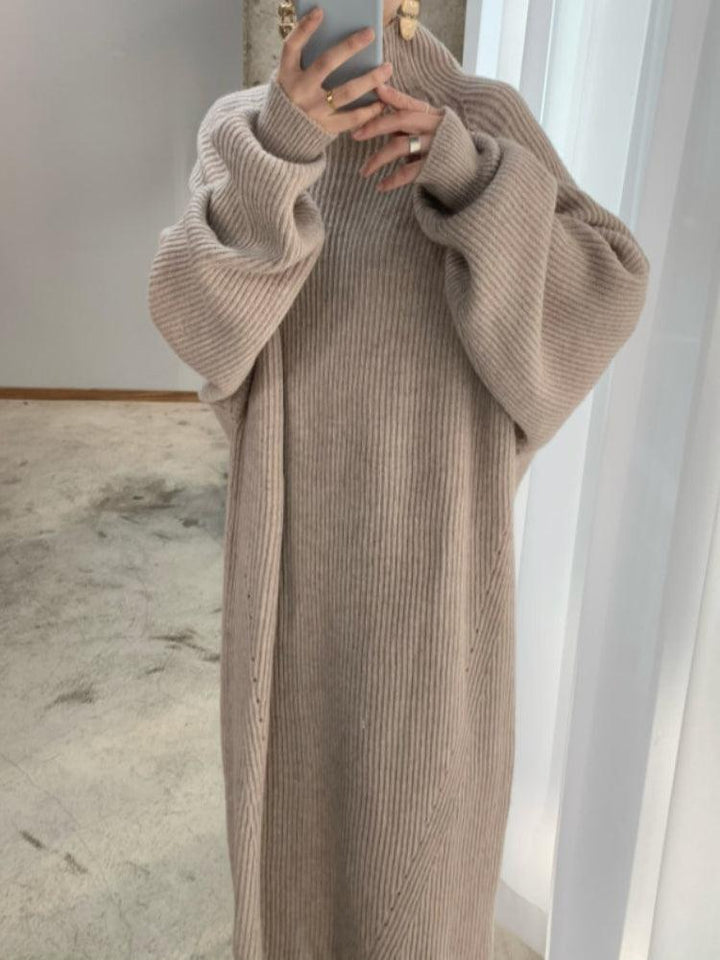 Roxanne | Women's Cozy Ribbed Turtleneck Sweater Dress