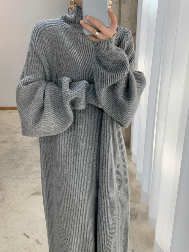 Roxanne | Women's Cozy Ribbed Turtleneck Sweater Dress