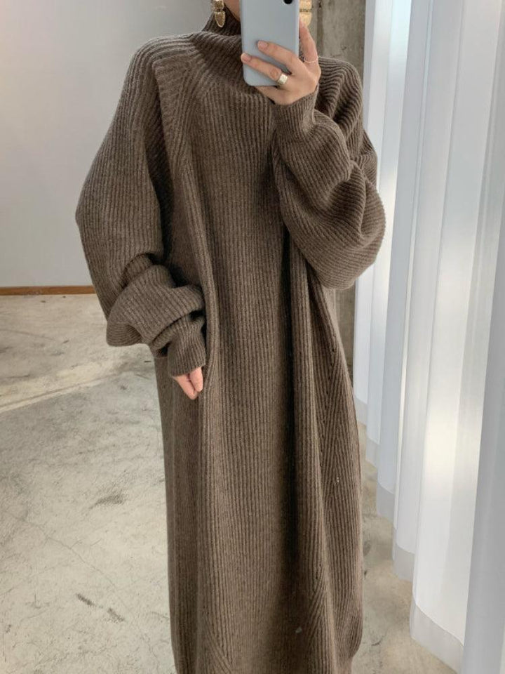 Roxanne | Women's Cozy Ribbed Turtleneck Sweater Dress
