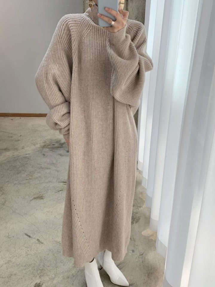 Roxanne | Women's Cozy Ribbed Turtleneck Sweater Dress