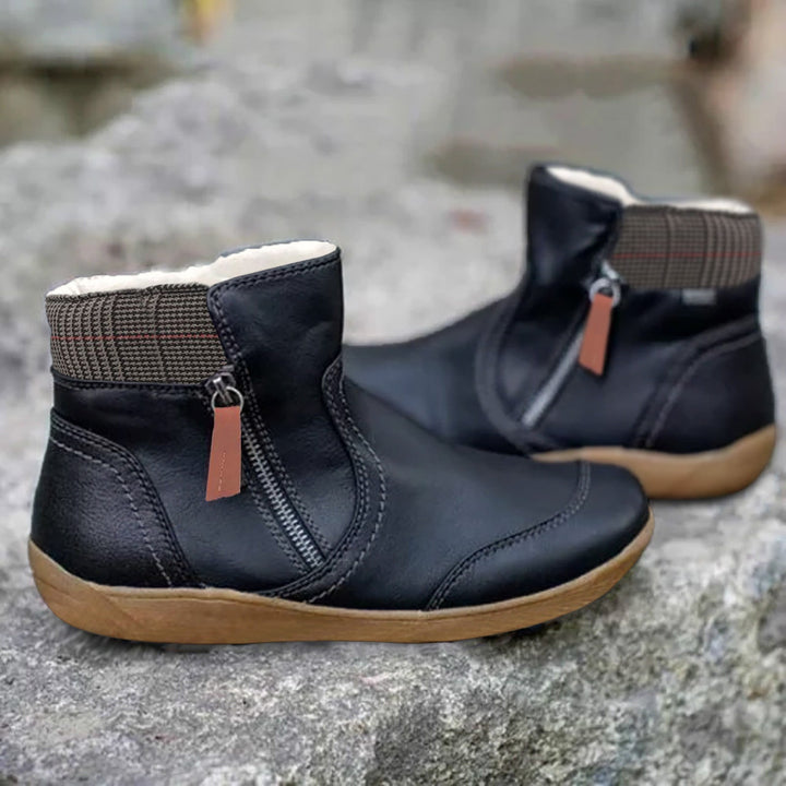 Thera | Women’s Colorblock Orthopedic Ankle Boots with Zipper