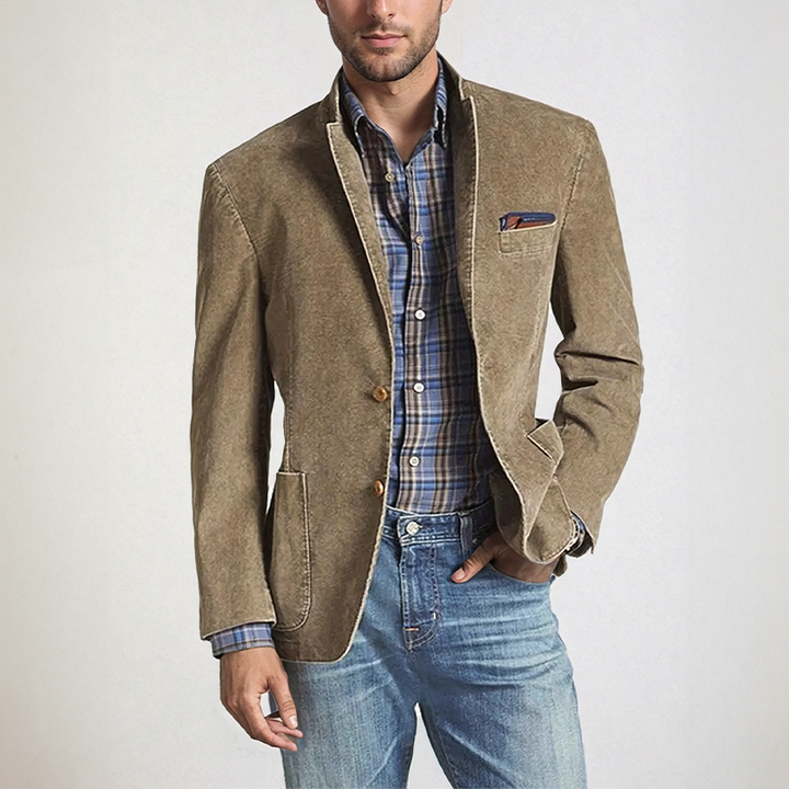 Ryder | Men’s Retro Button-Up Coat with Pockets