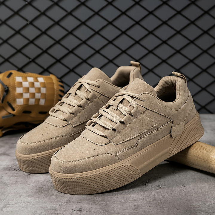 Rhett | Men’s Lace-Up Platform Sneakers with Panel Details