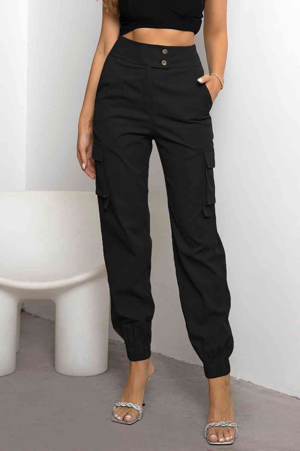 Natasha | Women’s High Waisted Cargo Jogger Pants