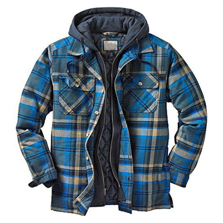 Ryan | Men's Checkered Hood Jacket