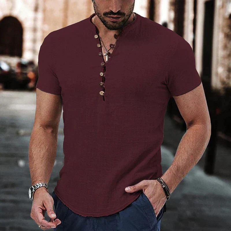 Dorian | Men’s Lightweight Linen Henley Shirt