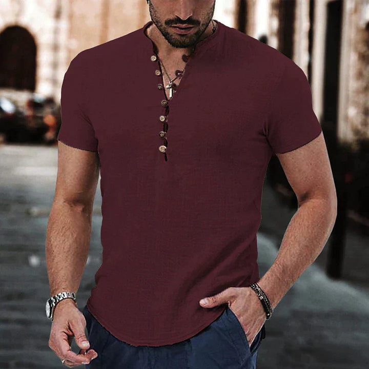 Dorian | Men’s Lightweight Linen Henley Shirt