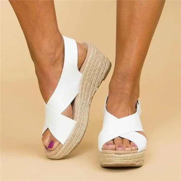Irene | Women’s Orthopedic Wedge Sandals with Criss Cross Style