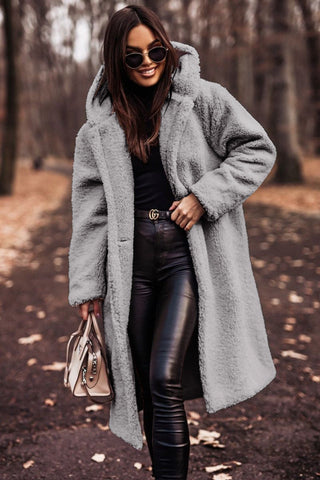 Kendra | Women's Oversized Hooded Teddy Coat