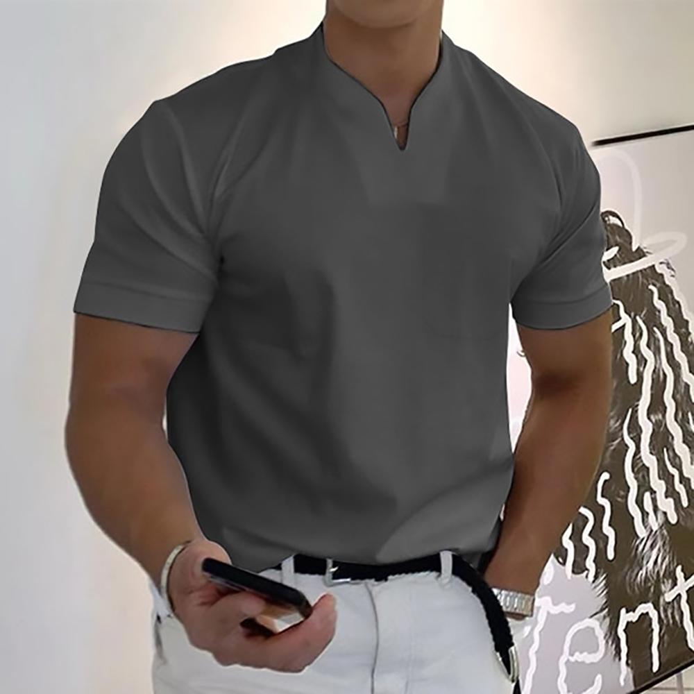 Callum | Men’s Casual Shirt with Chest Pocket and V-neck