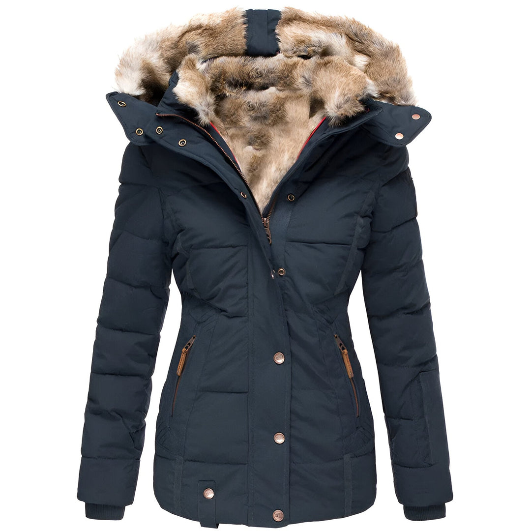 Shaira | Women's Faux Fur Hood Puffer Jacket with Hood
