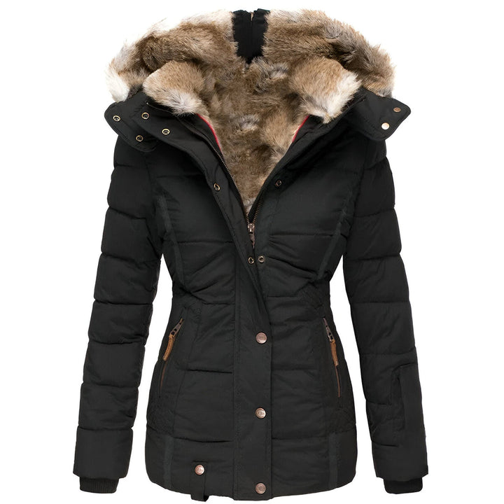 Shaira | Women's Faux Fur Hood Puffer Jacket with Hood