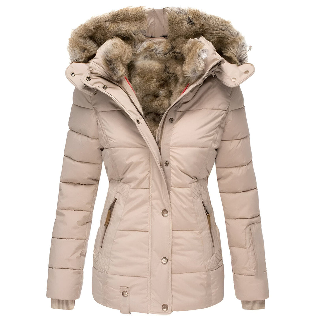 Shaira | Women's Faux Fur Hood Puffer Jacket with Hood