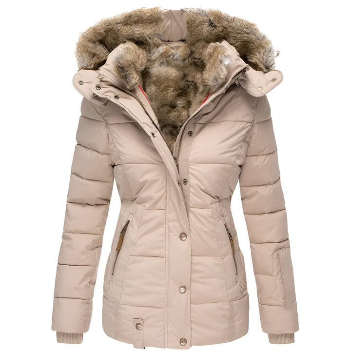 Shaira | Women's Faux Fur Hood Puffer Jacket with Hood