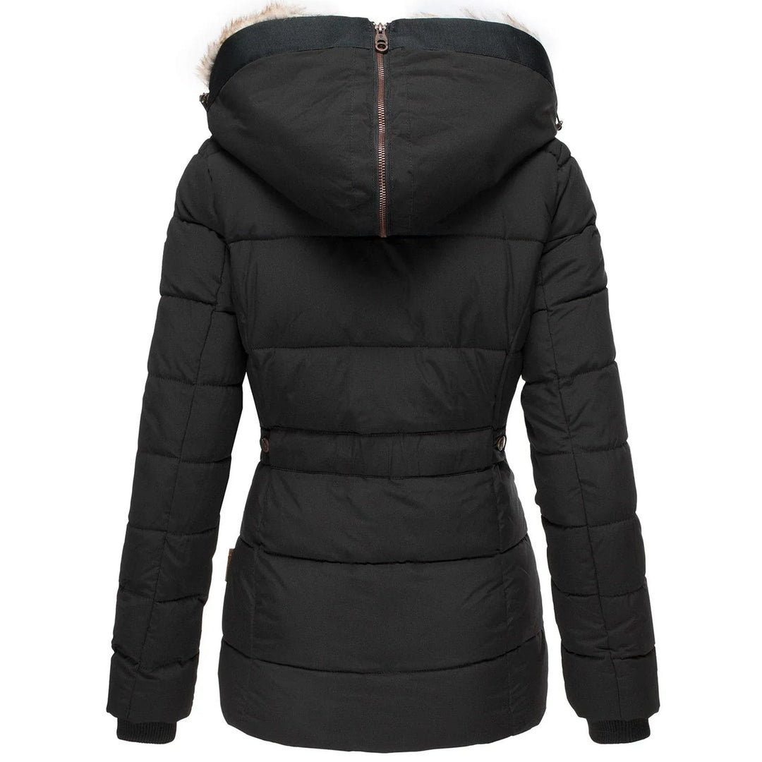 Shaira | Women's Faux Fur Hood Puffer Jacket with Hood
