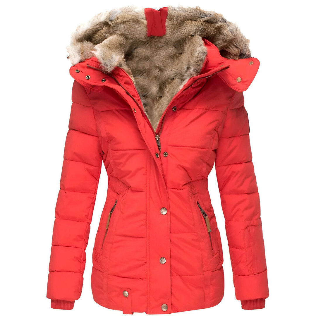 Shaira | Women's Faux Fur Hood Puffer Jacket with Hood