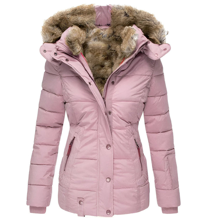Shaira | Women's Faux Fur Hood Puffer Jacket with Hood