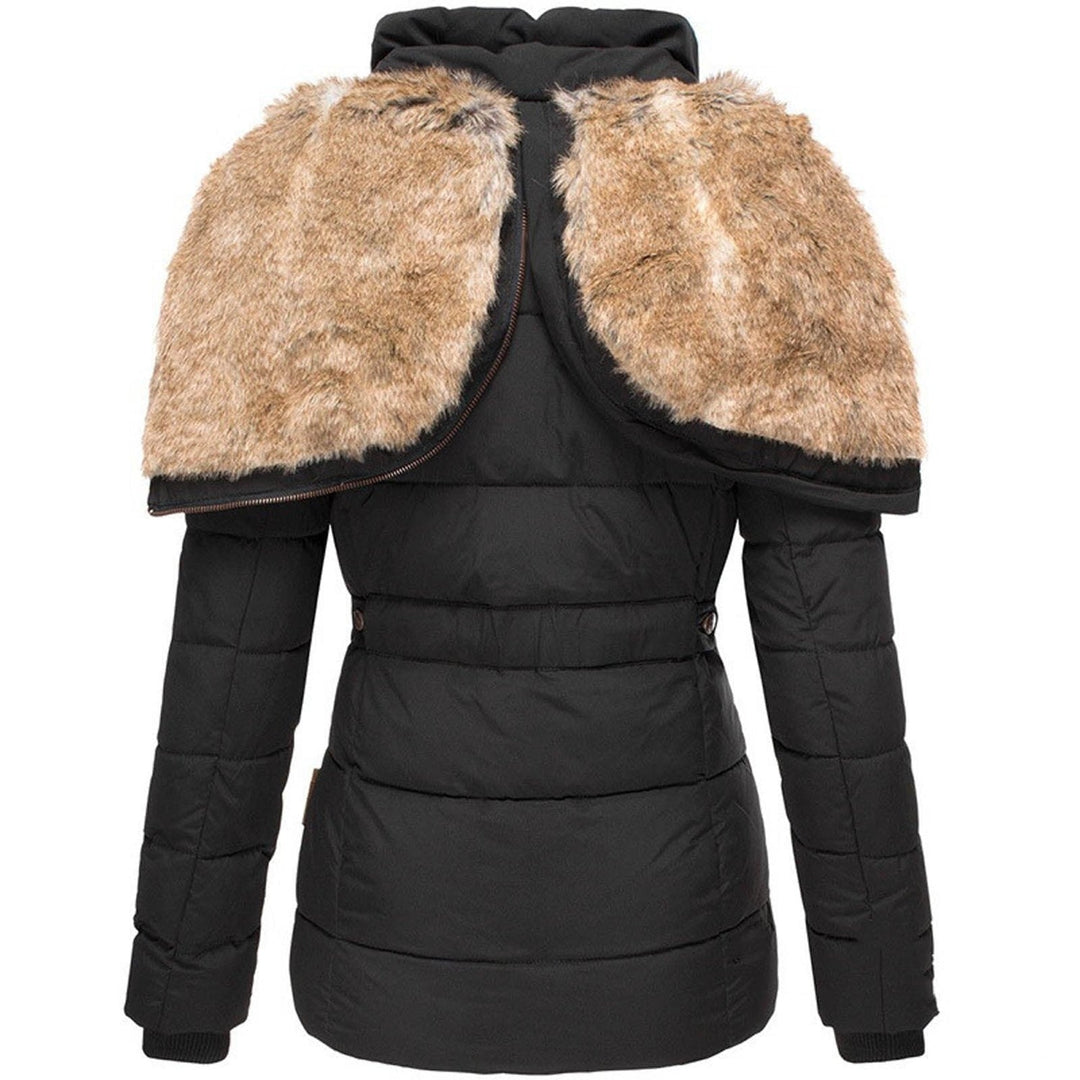Shaira | Women's Faux Fur Hood Puffer Jacket with Hood