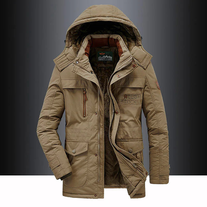 Leon | Men’s Classic Outdoor Jacket with Hood and Fleece Lining