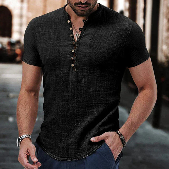 Dorian | Men’s Lightweight Linen Henley Shirt