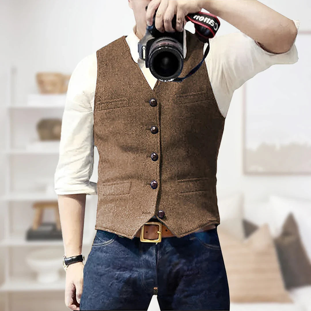 Daryl | Men’s Vintage Button-Up Vest