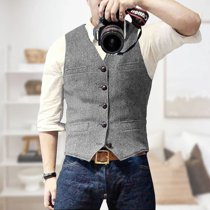 Daryl | Men’s Vintage Button-Up Vest