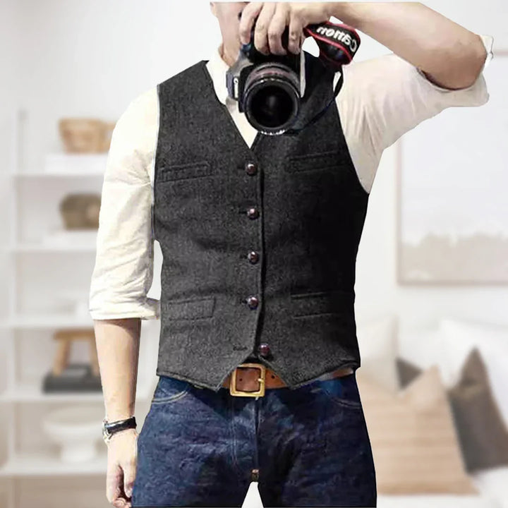 Daryl | Men’s Vintage Button-Up Vest