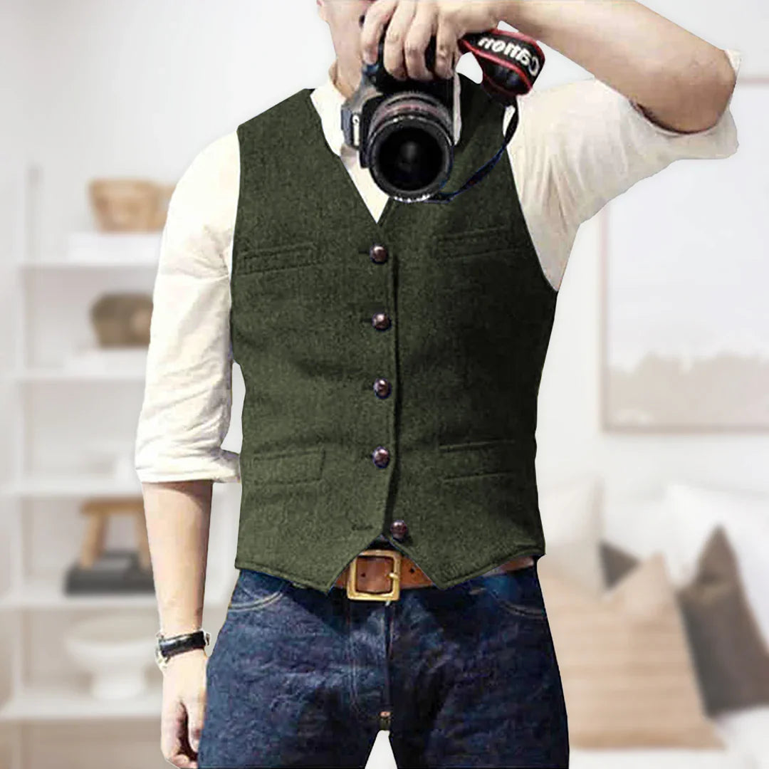 Daryl | Men’s Vintage Button-Up Vest
