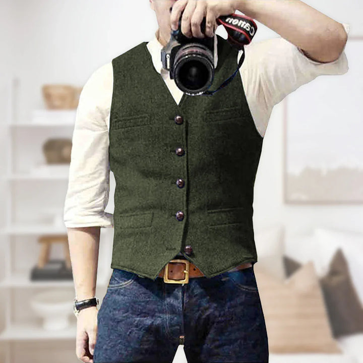 Daryl | Men’s Vintage Button-Up Vest