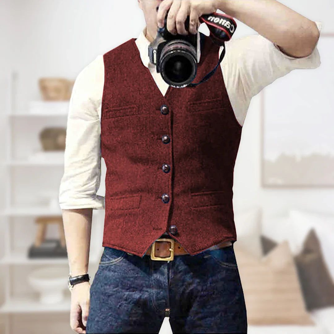 Daryl | Men’s Vintage Button-Up Vest