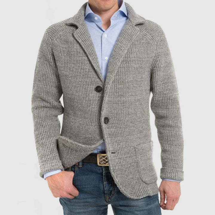 Cassian | Men's Textured Cashmere Cardigan with Pockets