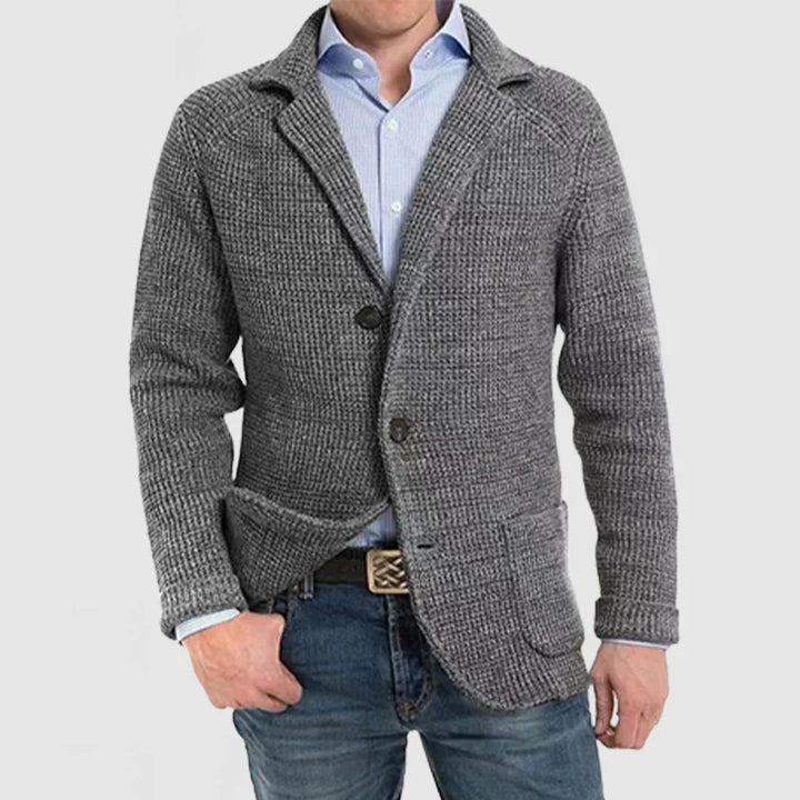 Cassian | Men's Textured Cashmere Cardigan with Pockets