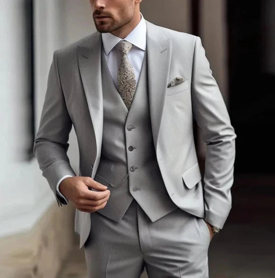 Victor | Men’s Elegant Three-Piece Wedding Suit