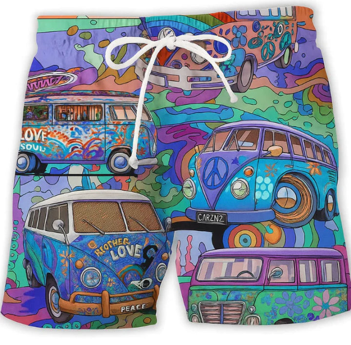 Idzel | Men's Cartoon Prints Swim Shorts with Drawstring