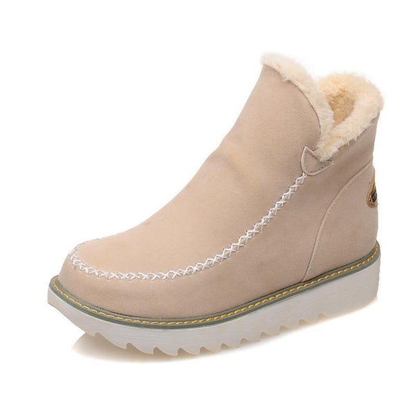 Brisa | Women's Suede Ankle Boots with Faux Fur Lining