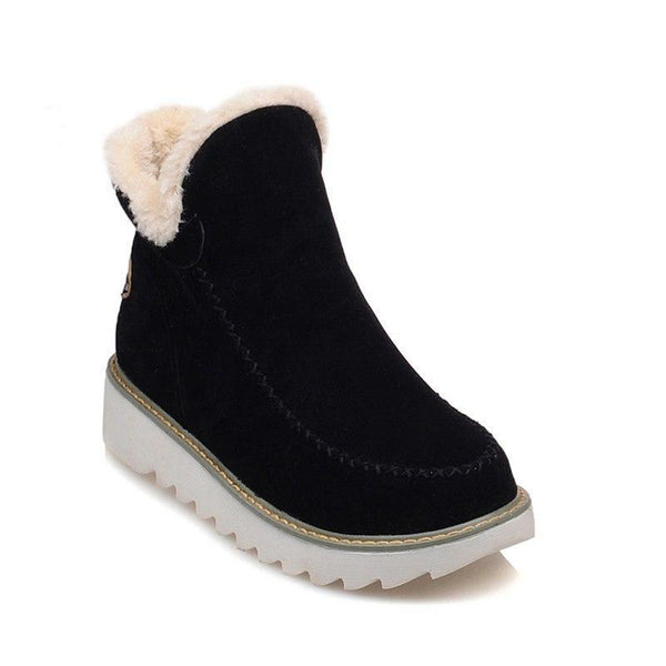 Brisa | Women's Suede Ankle Boots with Faux Fur Lining