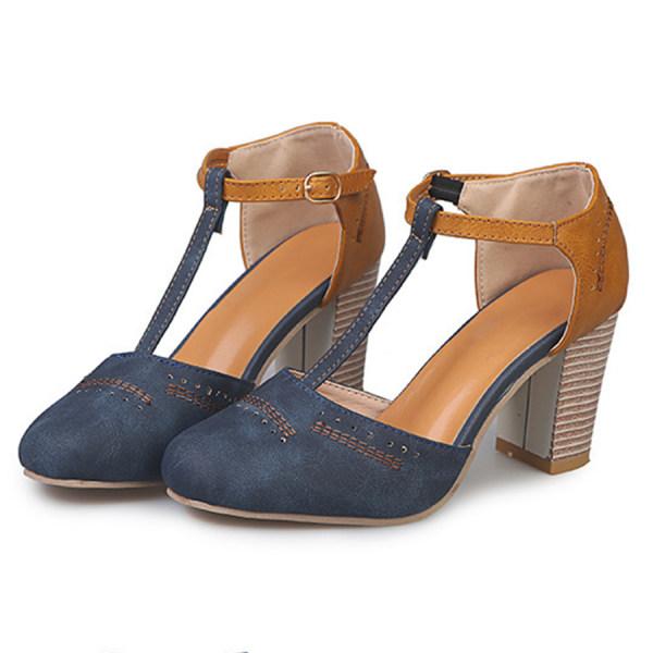 Jorina | Women's Closed Toe High Heels with Stitch and Eyelet Style