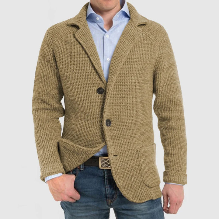 Cassian | Men's Textured Cashmere Cardigan with Pockets