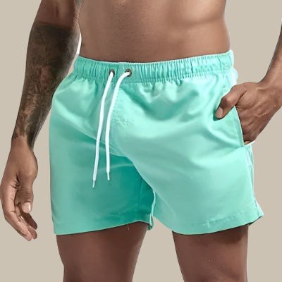 Braxon | Men's Drawstring Swim Shorts with Pockets