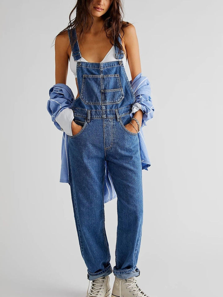 Marla | Women’s Denim Overall Jumpsuit