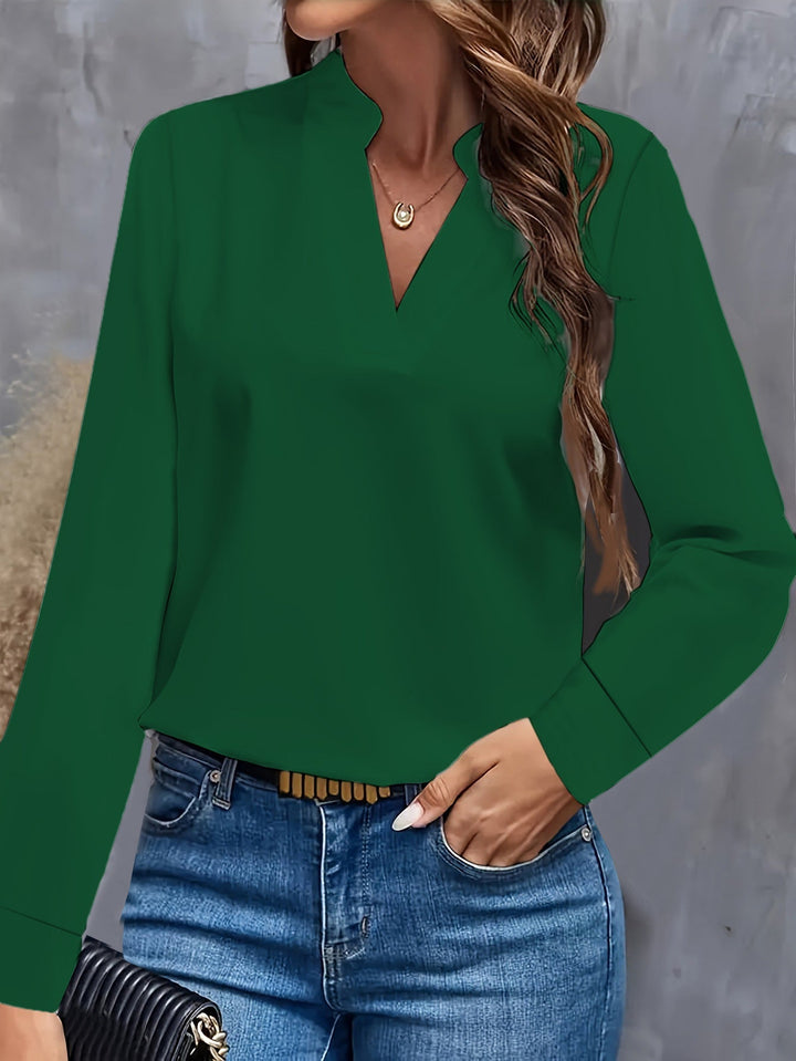 Vionara | Women's Long Sleeve Blouse with V-neck