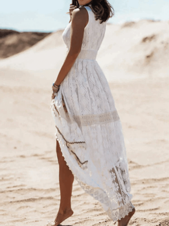 Corisse | Women's Boho Lace Maxi Dress with Sleeveless