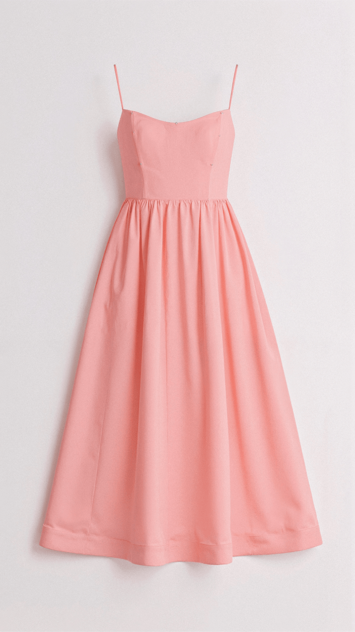 Elvara | Women's Sleeveless Spaghetti Strap Flared Midi Dress