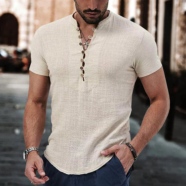 Dorian | Men’s Lightweight Linen Henley Shirt
