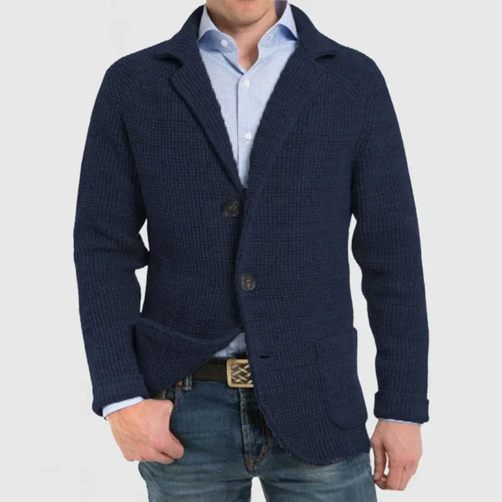 Cassian | Men's Textured Cashmere Cardigan with Pockets