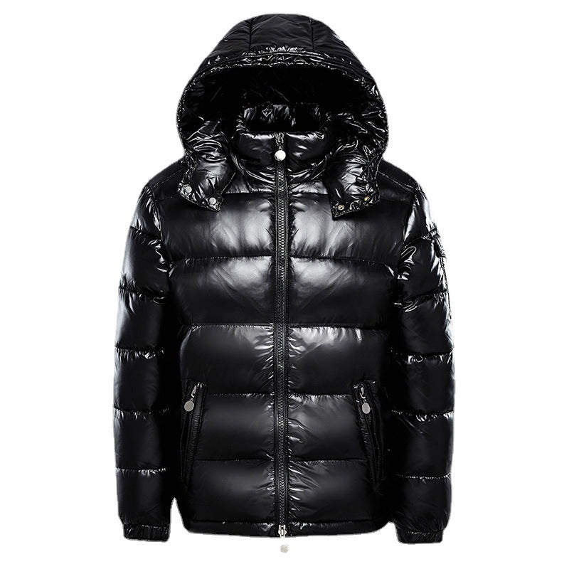 Oliver | Men's Puffer Winter Jacket with Shine Finish and Hood