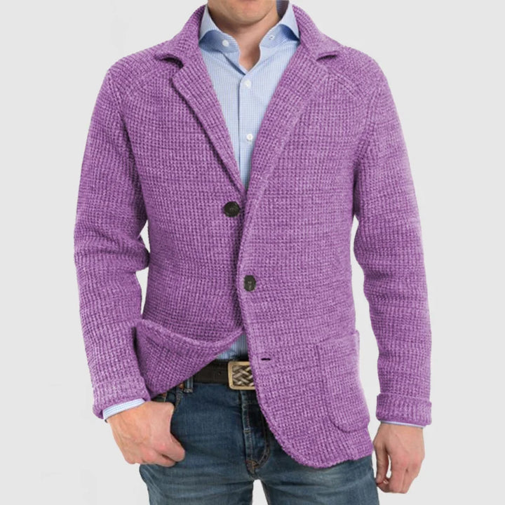 Cassian | Men's Textured Cashmere Cardigan with Pockets