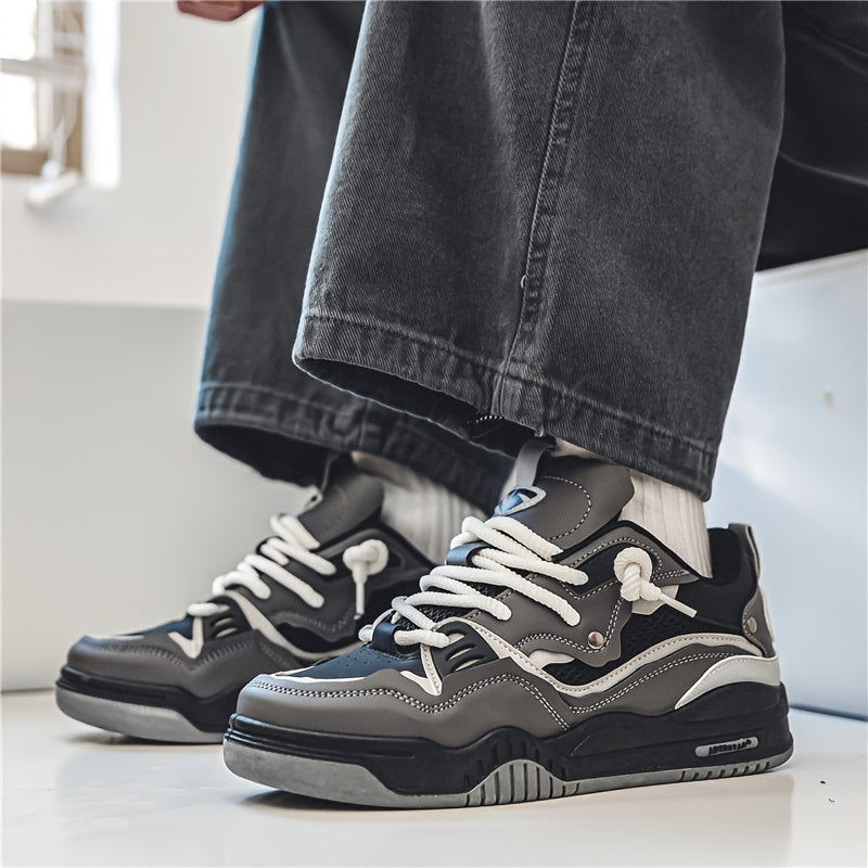 Derek | Men’s Casual Color Block Sneakers with Lace-Up