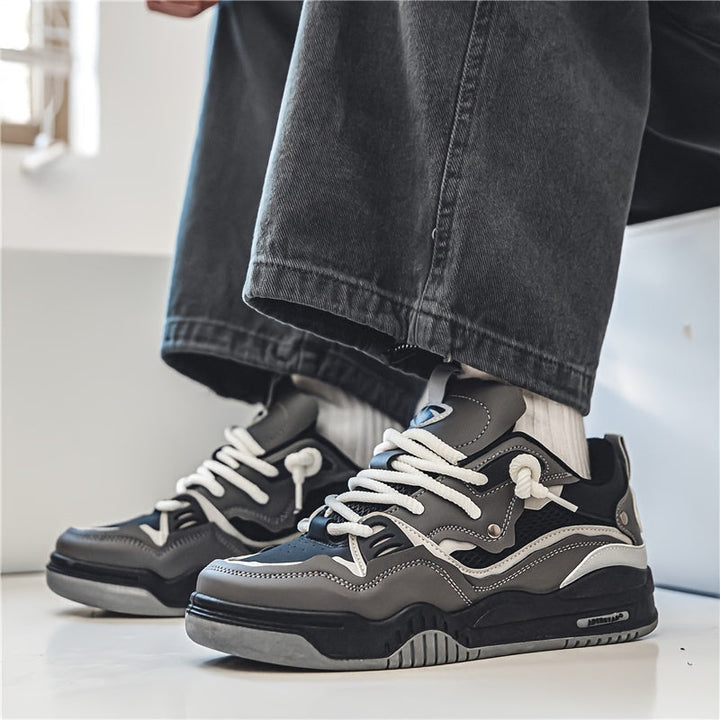 Derek | Men’s Casual Color Block Sneakers with Lace-Up