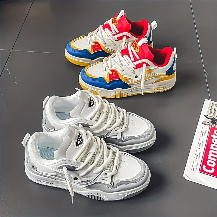 Derek | Men’s Casual Color Block Sneakers with Lace-Up